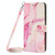 For Samsung Galaxy A52 Crossbody Painted Marble Pattern Leather Phone Case(Rose Gold)
