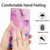 For iPhone 14 Crossbody Painted Marble Pattern Leather Phone Case (Purple)