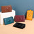 Two Layer Oil Waxed Leather Zip RFID  Coin Purse Tracker Card Holder For AirTag(Retro Brown)