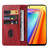 For Realme 7 Global Magnetic Closure Leather Phone Case(Red)