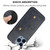 For iPhone 14 Pro Double Buckle Card Slots PU+TPU Phone Case(Grey)