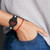 For Samsung Galaxy Watch5 / Watch5 Pro Two-color Stripe Silicone Watch Band(Pink White)