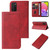 For Samsung Galaxy A03s 166mm Magnetic Closure Leather Phone Case(Red)