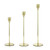 3 PCS / Set Home Decoration Wedding Wrought Iron Candle Holder, Style: Thin Bottom (Imitation Gold)