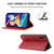 For Samsung Galaxy M11 Magnetic Closure Leather Phone Case(Red)