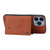 For iPhone 14 Pro Double Buckle Card Slots PU+TPU Phone Case(Brown)
