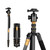 QingZhuangShiDai Q666C Portable Travel Photography Ball Head SLR Camera Carbon Fiber Tripod(Black)