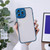 For iPhone 13 Cat-eye Electroplating TPU + Acrylic Phone Case(Blue)