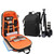 Oxford Cloth Waterproof Photography Backpack 17 Inch Laptop Backpack(Orange)