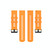 For Amazfit GTR 3 Pro 22mm Solid Color Soft Silicone Watch Band(Orange)