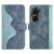 For Asus Zenfone 9 Stitching Horizontal Flip Leather Phone Case(Blue)