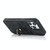 For iPhone 14 Pro Max Vintage Patch Leather Phone Case with Ring Holder (Black)