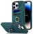 For iPhone 14 Pro Vintage Patch Leather Phone Case with Ring Holder(Blue) For iPhone 14 Pro Vintage Patch Leather Phone Case with Ring Holder(Blue)