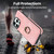 For iPhone 13 Pro Max Vintage Patch Leather Phone Case with Ring Holder (Pink)