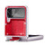 For Samsung Galaxy Z Flip4 Laser Skin Color Changing PC Phone Case with Ring(Red)