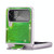 For Samsung Galaxy Z Flip4 Laser Skin Color Changing PC Phone Case with Ring(Green)