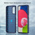 For Samsung Galaxy M23 Brushed Texture Carbon Fiber TPU Phone Case(Blue)