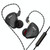 CVJ-CSN In-Ear Dual Magnetic Circuit Dynamic HIFI Wired Earphone, Style:With Mic(Black)