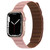 Magnetic Two-color Loop Slim Leather Watch Band For Apple Watch Series 9&8&7 41mm / SE 3&SE 2&6&SE&5&4 40mm / 3&2&1 38mm(Pink)