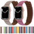Magnetic Two-color Loop Slim Leather Watch Band For Apple Watch Series 9&8&7 41mm / SE 3&SE 2&6&SE&5&4 40mm / 3&2&1 38mm(Pink)