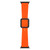 Black Square Buckle Silicone Watch Band For Apple Watch Series 9&8&7 41mm / SE 3&SE 2&6&SE&5&4 40mm / 3&2&1 38mm(Orange)