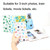 CAIUL 3 Inch PU Photo Album Large Capacity Business Card Holder Photo Storage Book(Colorful star)