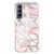 For Samsung Galaxy S22 5G Electroplated Marble Pattern TPU Phone Case(White Gravel Pink)