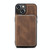 For iPhone 14 Plus JEEHOOD Magnetic Zipper Wallet Leather Phone Case (Brown)