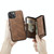 For iPhone 14 Plus JEEHOOD Magnetic Zipper Wallet Leather Phone Case (Brown)