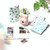 CAIUL 3 Inch PU Photo Album Large Capacity Business Card Holder Photo Storage Book(flowers)