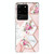 For Samsung Galaxy S20 Ultra Electroplated Marble Pattern TPU Phone Case(Rose Pink White)