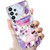 For Samsung Galaxy A32 5G Electroplated Marble Pattern TPU Phone Case(Purple Flower) For Samsung Galaxy A32 5G Electroplated Marble Pattern TPU Phone Case(Purple Flower)