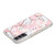 For Samsung Galaxy S22 5G Electroplated Marble Pattern TPU Phone Case(Pink and White)