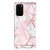 For Samsung Galaxy S20+ Electroplated Marble Pattern TPU Phone Case(Pink and White)
