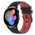 For Huawei Watch GT3 46mm 22mm Checkered Two-Color Silicone Watch Band(Black+Red)