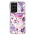 For Samsung Galaxy S21 Ultra 5G Electroplated Marble Pattern TPU Phone Case(Purple Flower)