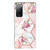 For Samsung Galaxy S20 FE Electroplated Marble Pattern TPU Phone Case(Rose Pink White)
