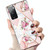 For Samsung Galaxy S20 FE Electroplated Marble Pattern TPU Phone Case(Rose Pink White)