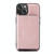 For iPhone 14 Plus JEEHOOD Magnetic Zipper Wallet Leather Phone Case (Pink)