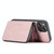 For iPhone 14 Plus JEEHOOD Magnetic Zipper Wallet Leather Phone Case (Pink)