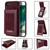 For iPhone SE 2022 / SE 2020 / 8 / 7 N.BEKUS Vertical Flip Card Slot RFID Phone Case(Wine Red)