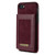 For iPhone SE 2022 / SE 2020 / 8 / 7 N.BEKUS Vertical Flip Card Slot RFID Phone Case(Wine Red)