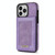 For iPhone 14 Pro N.BEKUS Vertical Flip Card Slot RFID Phone Case(Purple)