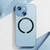 For iPhone 14 Leather Electroplated Magsafe Case (Blue)