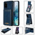 For Samsung Galaxy S20 FE N.Bekus Vertical Flip Card Slot RFID Phone Case(Blue)