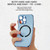 For iPhone 14 Plus Leather Electroplated Magsafe Case (Blue)