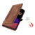 For iPhone 14 Plus Zipper Card Slot Buckle Wallet Leather Phone Case (Brown)