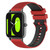 For Xiaomi Haylou RS4 LS12 22mm Checkered Two-Color Silicone Watch Band(Red+Black)