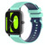 For Xiaomi Haylou RS4 LS12 22mm Checkered Two-Color Silicone Watch Band(Teal+Blue)