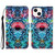 For iPhone 14 3D Colored Drawing Flip Leather Phone Case (Mandala)